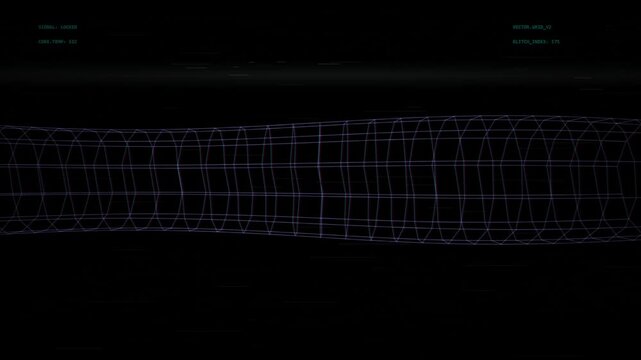 Digital Data Flow abstract background with glowing lines and nodes in dark futuristic setting