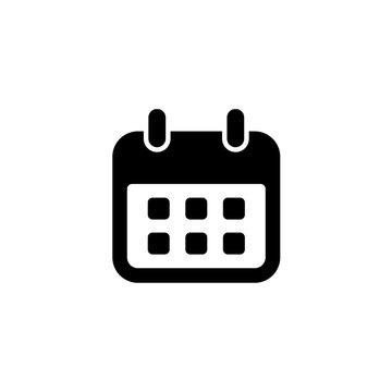 Simple calendar vector icon for event and reminder design