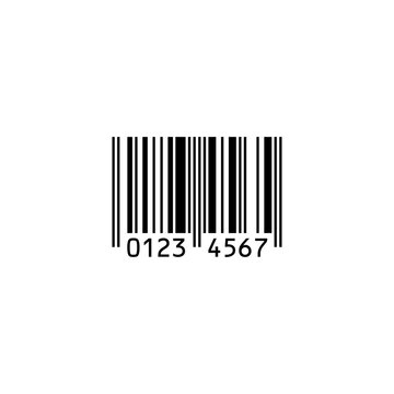 Product barcode icon symbol for retail business and shopping