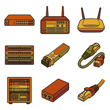 Network hardware collection, isolated