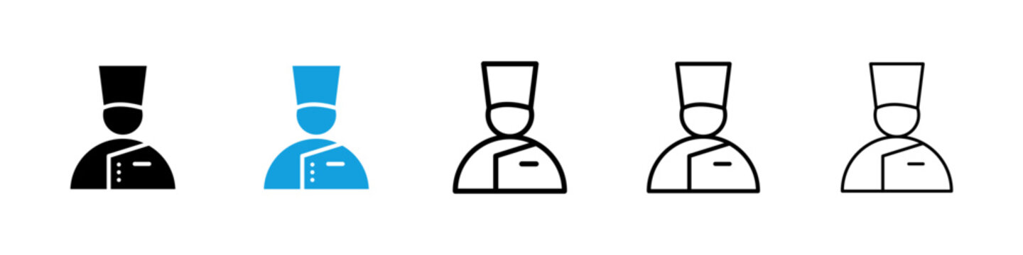 Concierge icon flat outline in black