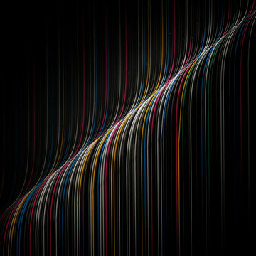Abstract background featuring flowing colorful lines on black abstract colorful spectrum gradient vertical background particle creative technology visualization illusion artistic parallel