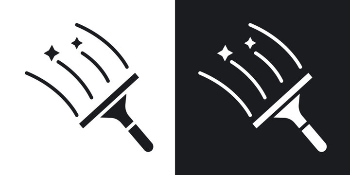 Window squeegee icon flat outline in black