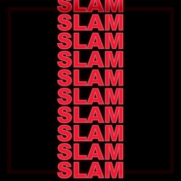 Abstract Black Background with Red Border - Minimalist Design Element