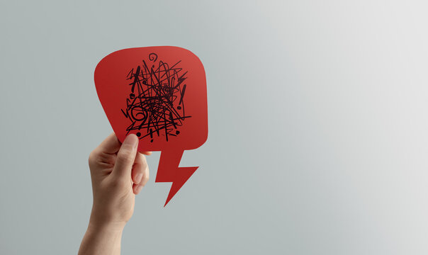 Speak speech talk expression with anger, conflict, frustration, and intense communication.