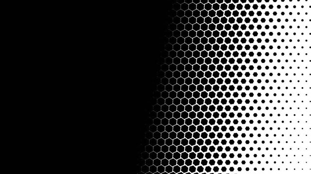 Abstract black and white checkered pattern with halftone dots