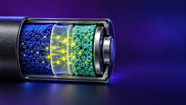 Sodium Ion Battery Cell Cutaway