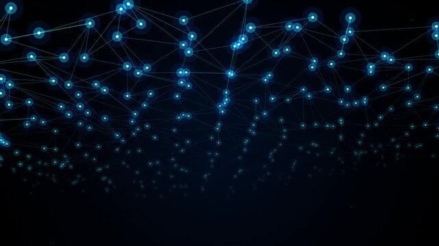 Abstract quantum neural network mesh looping in dark digital space