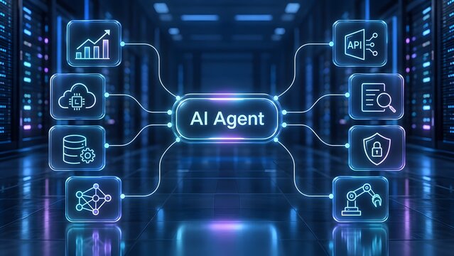 Advanced artificial intelligence agent platform connecting cloud network api and security nodes in server environment