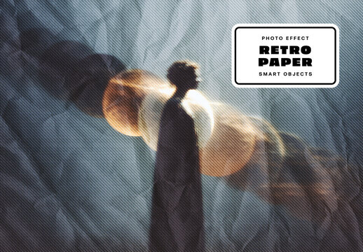 Retro Paper Photo Effect for Poster and Social Media Design