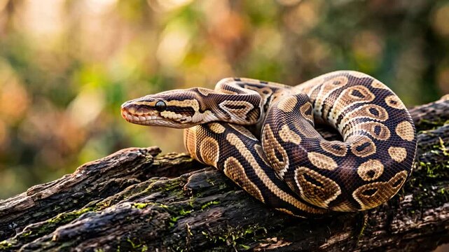 mojave ball python close up at morning light near mojave desert nevada usa video