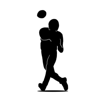 silhouette of american football player throwing ball