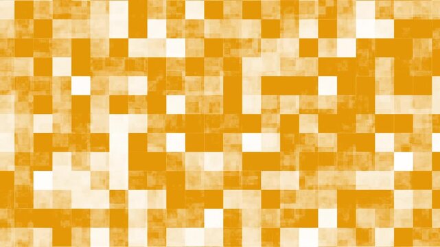 Pixel pattern animation displays a technological grid matrix on dark space. Cyberspace perspective coordinates shift on pixel pattern. Abstract visuals fill pattern.