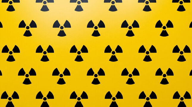 Yellow radiation warning sign yellow texture