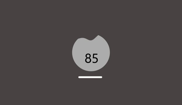 Abstract The fast-charging low betray icon 0 to 100% battery animation	. On 4k animation