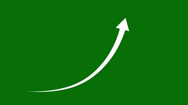 Directional arrow loop animation. Animated arrows for the overlay video layer. 4k animation.Business growth arrow and graph chart, Business line arrow, improvement, business strategy, arrow rising up