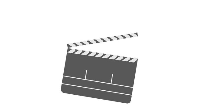 Cartoon Film Slate Time code Animation &ndash; 4K Clapper Board.