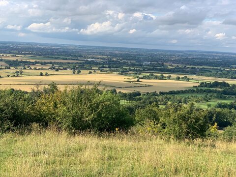 Summer view over the patchwork fields of Aylesbury Vale