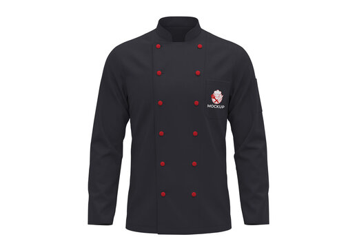 Black Chef Uniform Mockup Front View
