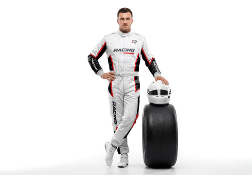 Racing Driver Suit Mockup Front View