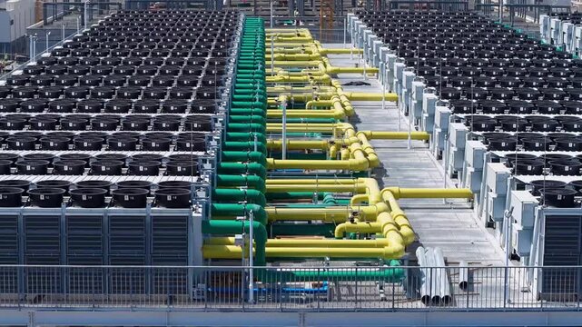 AI Data Center Thermal Management and Cooling System 4K
