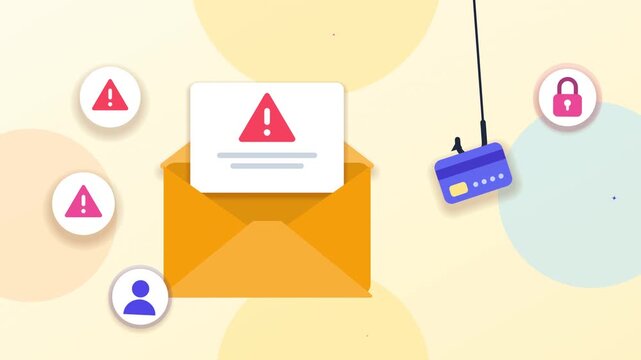 Phishing email with credit card risk and security warning graphic