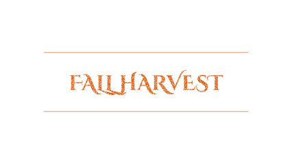 Fall Harvest rustic orange texture typography with horizontal lines for autumn festivals and seasonal agricultural events. © Asteroid-Art
