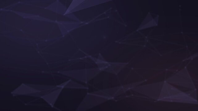 A shifting field of faceted forms, fine connecting lines, and subtle light points creates a moody futuristic visual suitable for technology presentations, titles, and digital backdrops.