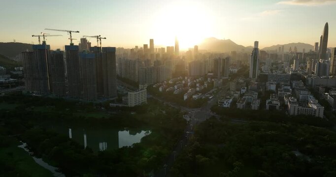  skylines landsape in shenzhen, China