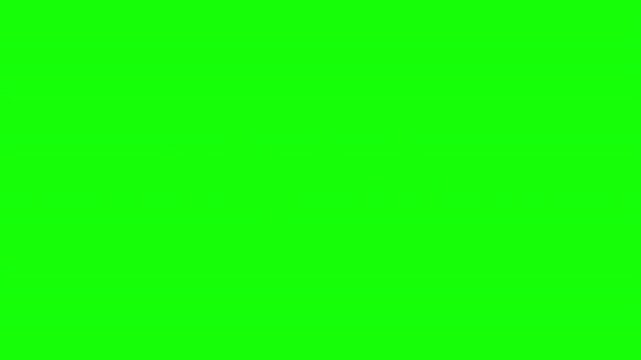 Retro pixel text 1UP! Animates across green screen in white 8-bit lettering with drop shadow. Classic arcade extra life message for gaming projects, streaming overlays, and nostalgic designs.