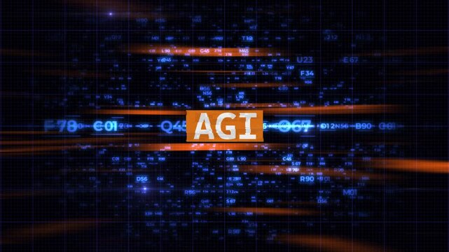 AGI words in AI HiTech Backgrounds V 07