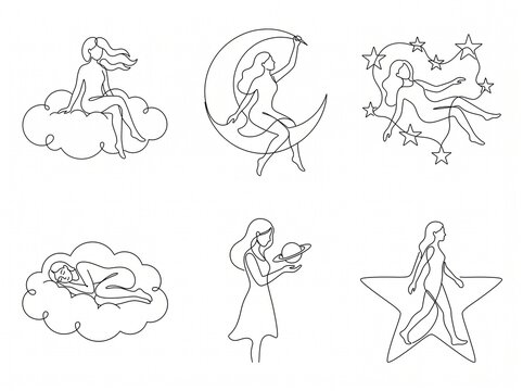 vector illustration of an angel and devil