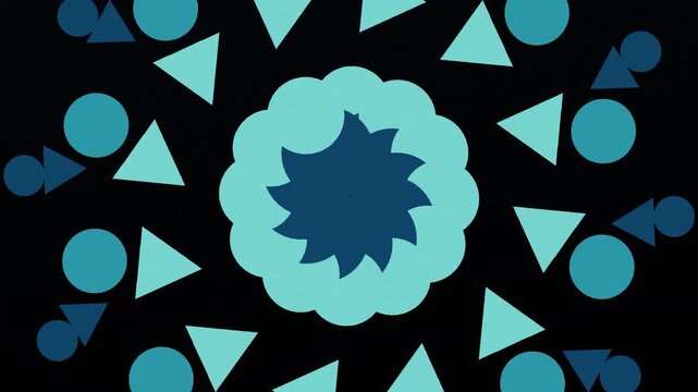 Soft kaleidoscope pattern background loop with diagonal motion