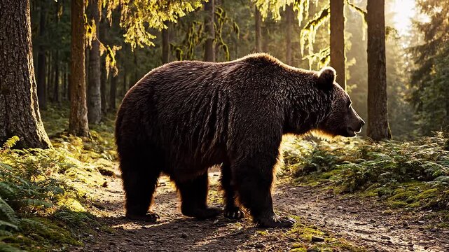 brown bear in the forest