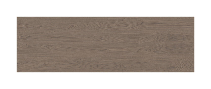 Top view of a rectangular wooden table surface with a natural dark brown oak grain texture