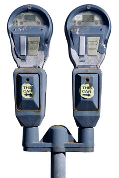 old change parking meters Isolated on transparent background&nbsp;