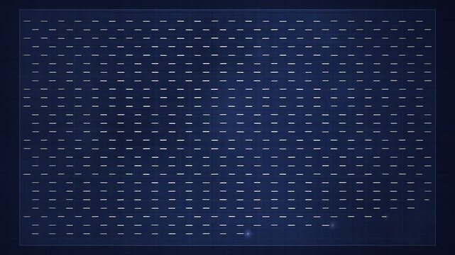 Hitomezashi Sashiko Stitch Pattern Sewn on Indigo Cloth Animation