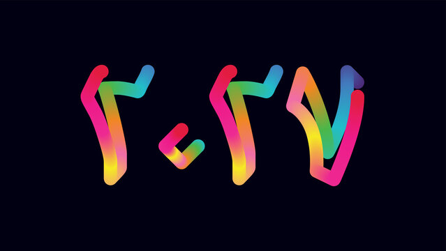 Colorful abstract letters ttv with gradient glow effect