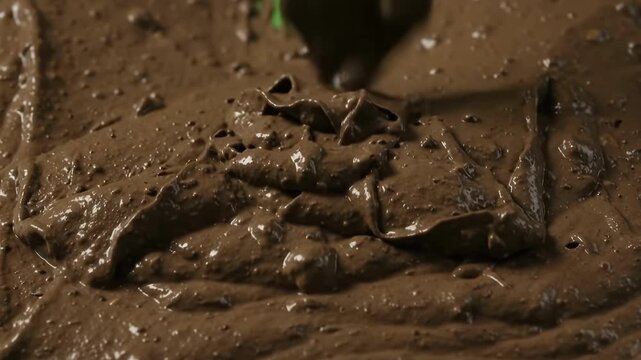Thick Brown Mud Green Screen Fill