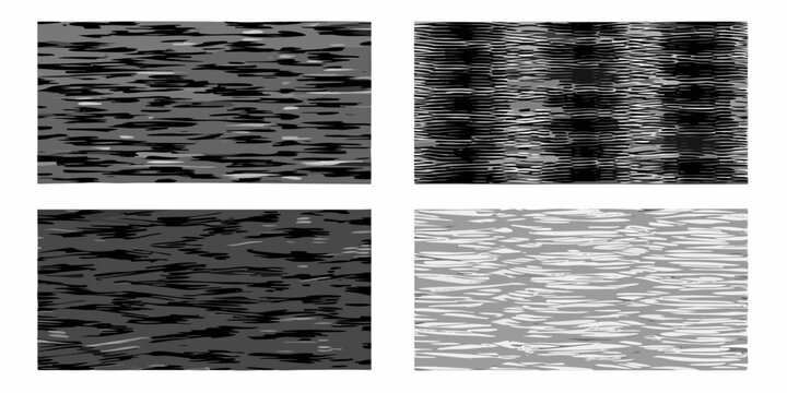 Static Noise Patterns In Four Squares Vector Illustration