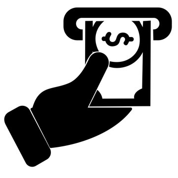 vector illustration of withdraw money icon
