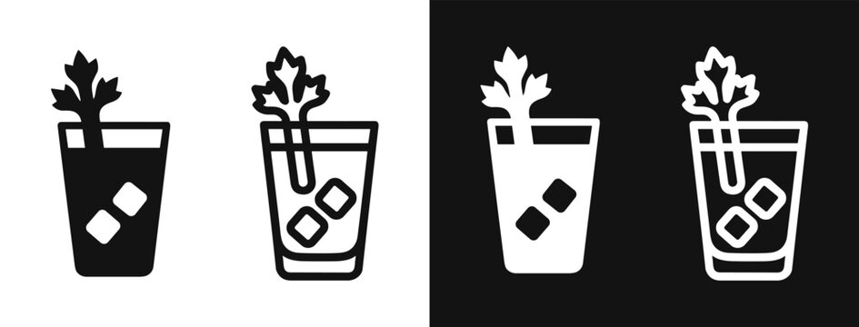 Glass of celery juice with ice and garnish, healthy drink