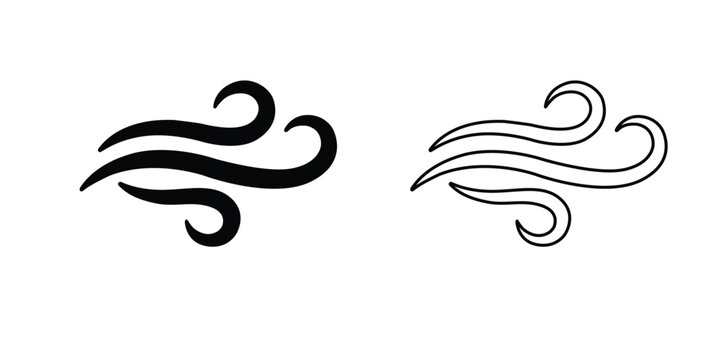 Wind blow in, Wind blow Logo, Wind blow vector illustration