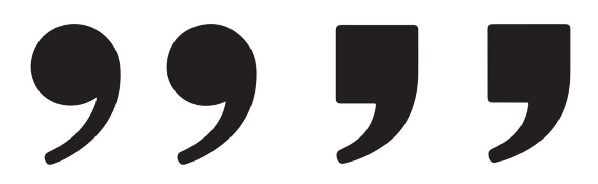Professional punctuation mark collection showing solid black glyphs for elegant typographic design layouts.