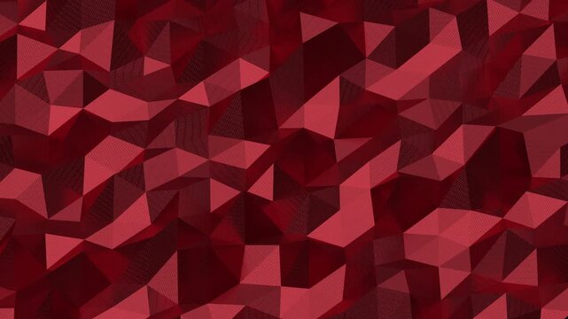 Dark Red Abstract Geometric Pattern Textured Background Low Poly