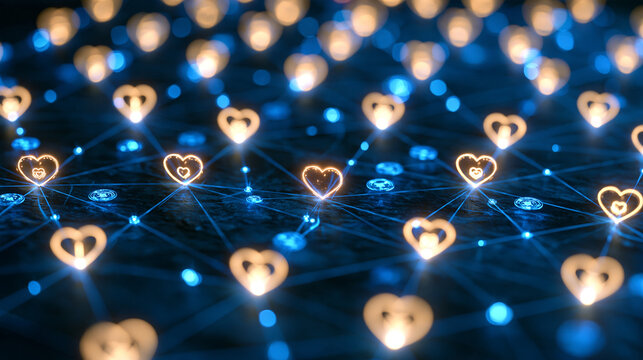 Charity and nonprofit tokenization background with digital donation tokens connected to a transparent blockchain network, charitable tokens, donation tracking, blockchain