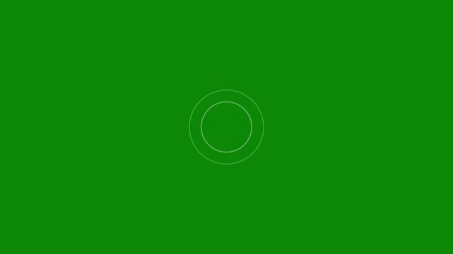 Ripple Effect of Circle tap animation on transparent layer with green screen.Abstract white minimalist tap gesture animation with alpha chanel.