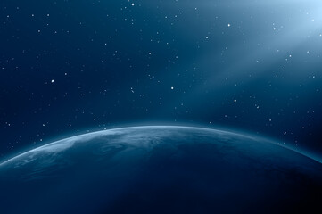 Planet Earth with a spectacular sunset "Elements of this image furnished by NASA" © muratart