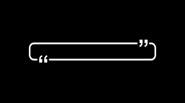 lower-third rounded rectangular quote frame on black background