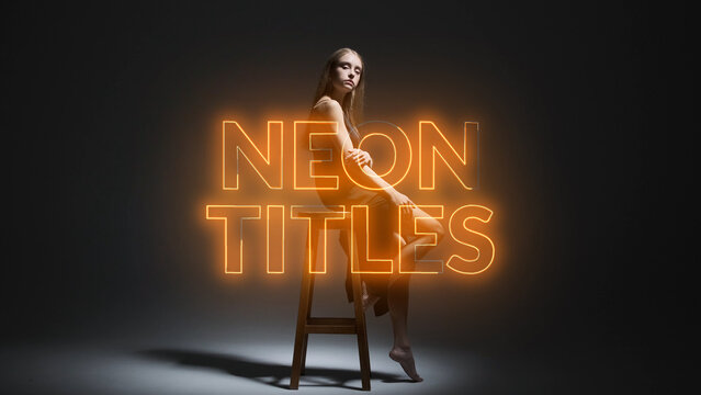 Neon Titles 1 &ndash; Animated Neon Typography, Glowing Text, Electric Light Titles and Vibrant Motion Graphics for Professional Video Editing and Social Media